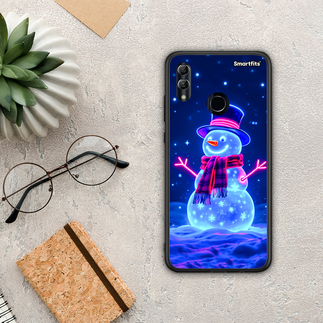 Christmas Neon Snowman - Honor 8x θήκη