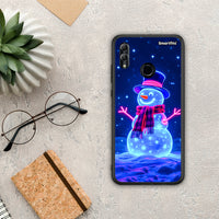 Thumbnail for Christmas Neon Snowman - Honor 8x θήκη