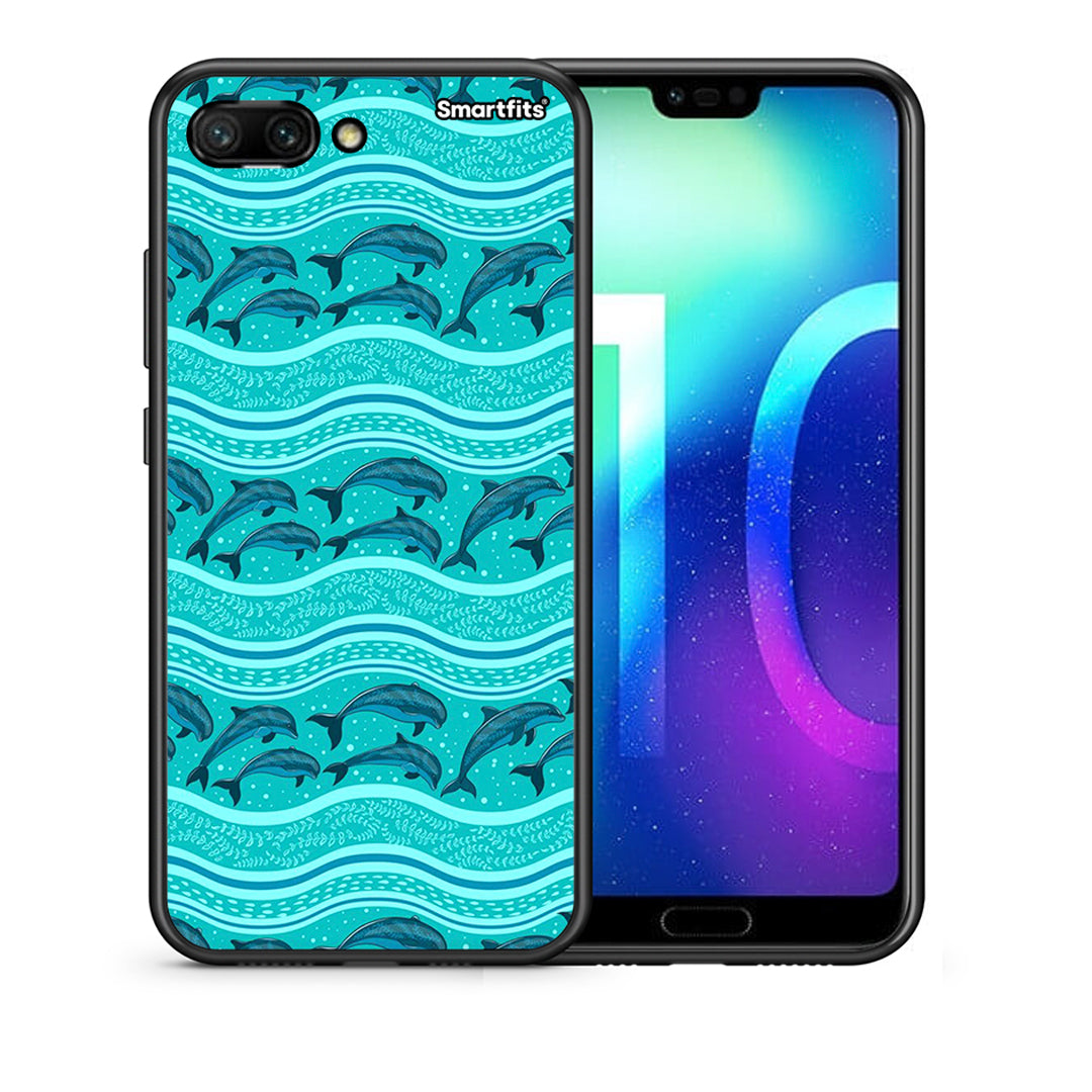 Swimming Dolphins - Honor 10 case