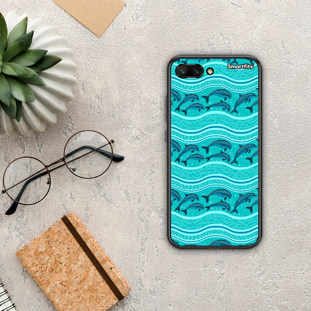 Swimming Dolphins - Honor 10 case