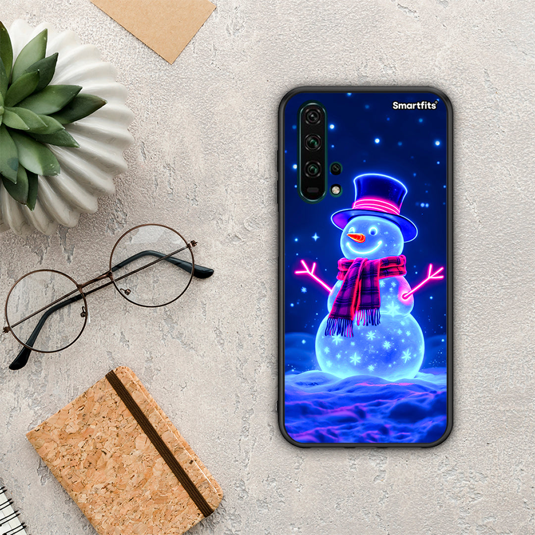 Christmas Neon Snowman - Honor 20 Pro θήκη