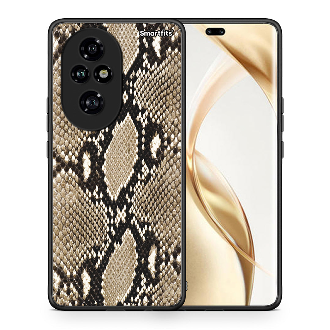 Θήκη Honor 200 Pro 5G Fashion Snake Animal από τη Smartfits με σχέδιο στο πίσω μέρος και μαύρο περίβλημα | Honor 200 Pro 5G Fashion Snake Animal case with colorful back and black bezels