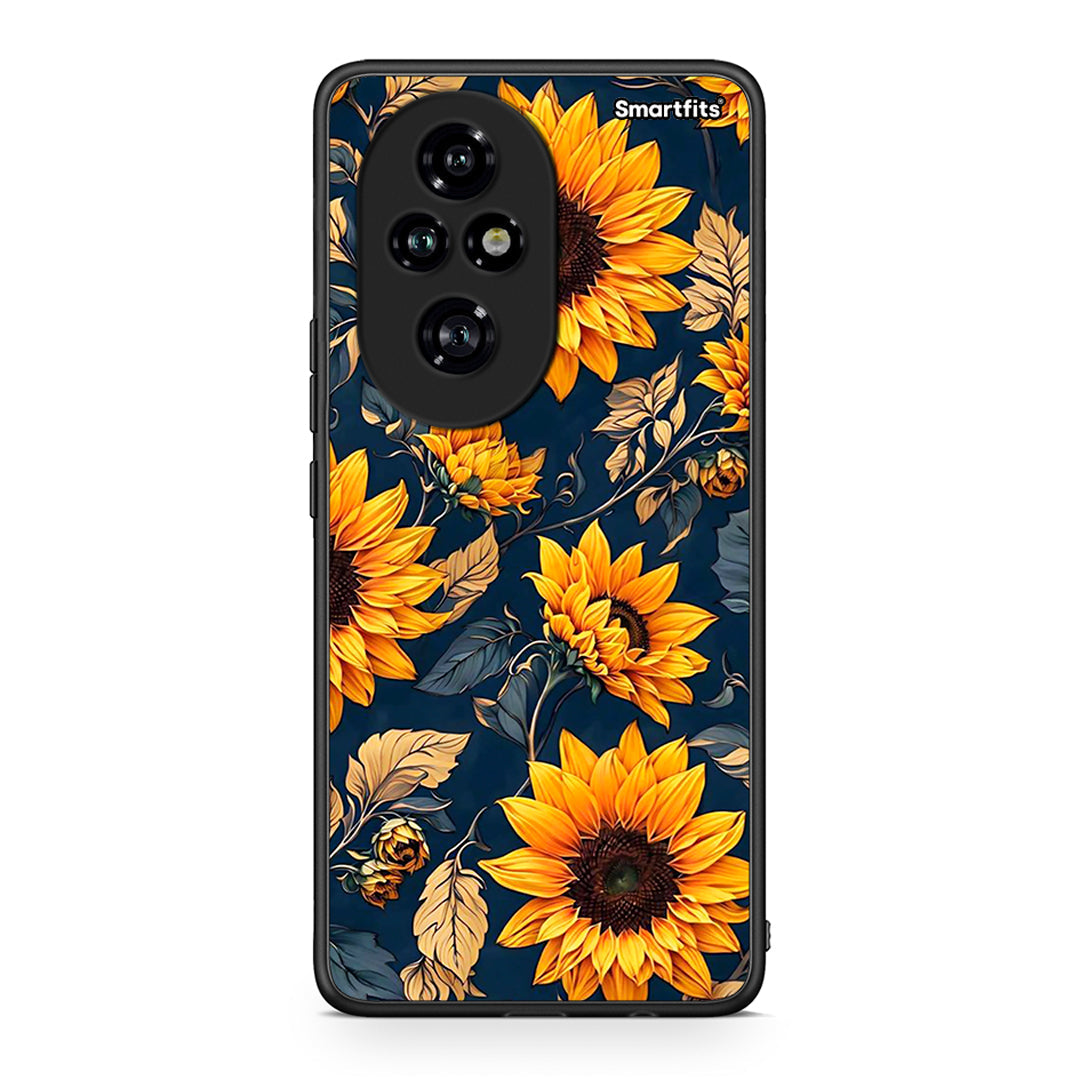 Honor 200 Pro 5G Autumn Sunflowers Θήκη από τη Smartfits με σχέδιο στο πίσω μέρος και μαύρο περίβλημα | Smartphone case with colorful back and black bezels by Smartfits