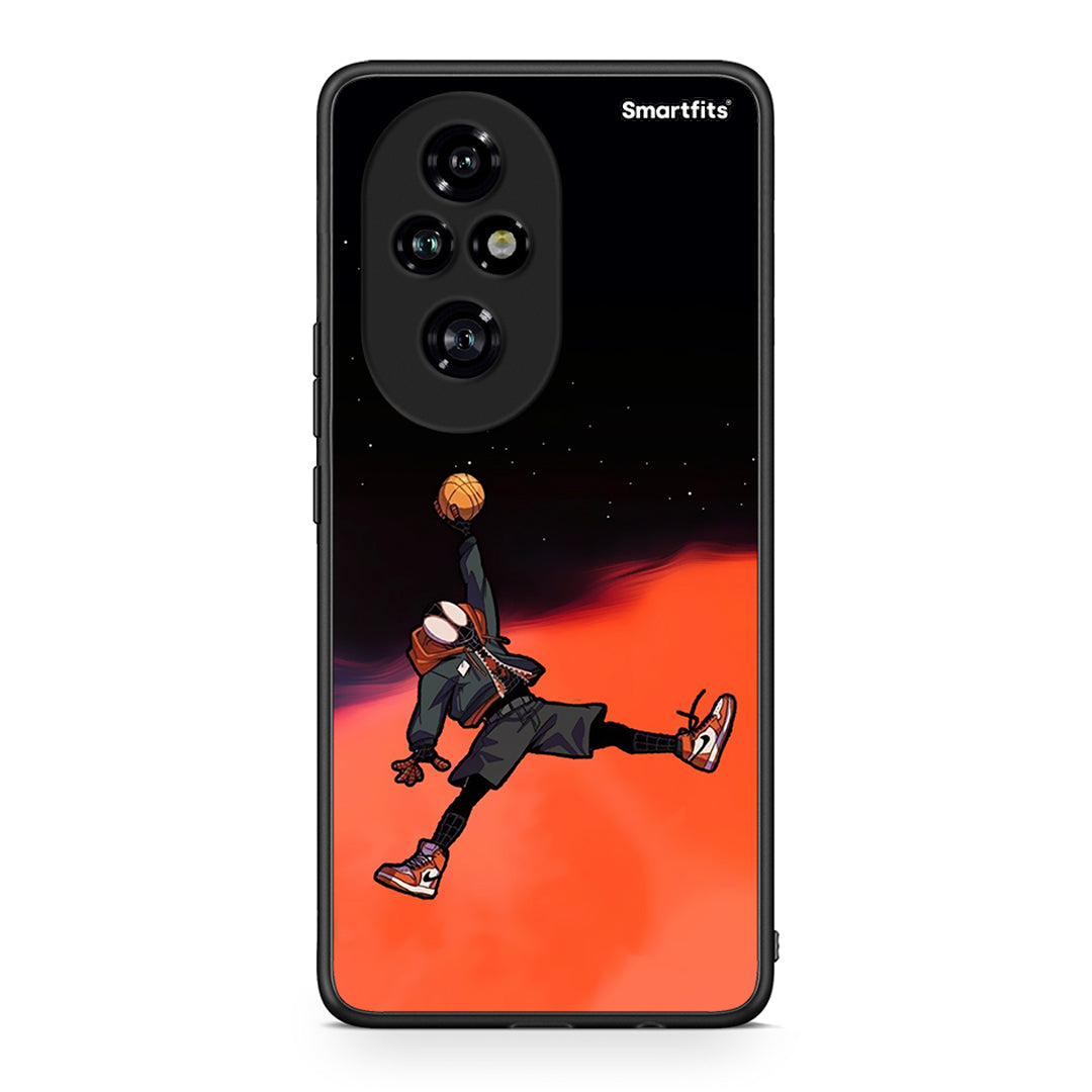 Honor 200 Pro 5G Basketball Hero θήκη από τη Smartfits με σχέδιο στο πίσω μέρος και μαύρο περίβλημα | Smartphone case with colorful back and black bezels by Smartfits