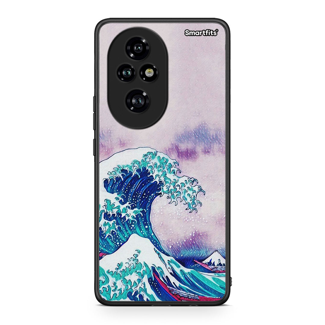 Honor 200 Pro 5G Blue Waves θήκη από τη Smartfits με σχέδιο στο πίσω μέρος και μαύρο περίβλημα | Smartphone case with colorful back and black bezels by Smartfits