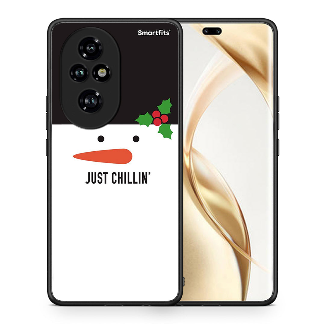 Θήκη Honor 200 Pro 5G Christmas Chillin από τη Smartfits με σχέδιο στο πίσω μέρος και μαύρο περίβλημα | Honor 200 Pro 5G Christmas Chillin case with colorful back and black bezels