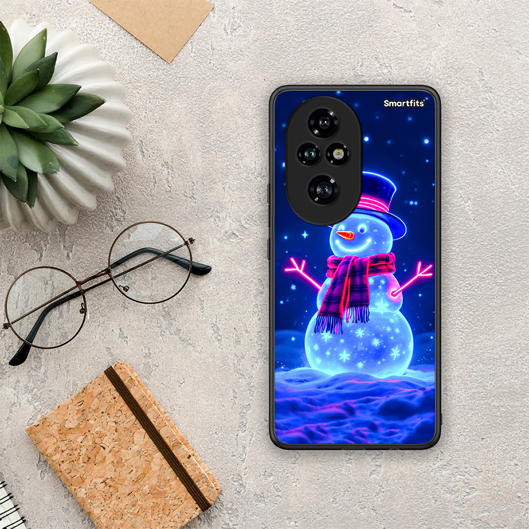 Christmas Neon Snowman - Honor 200 Pro 5G θήκη