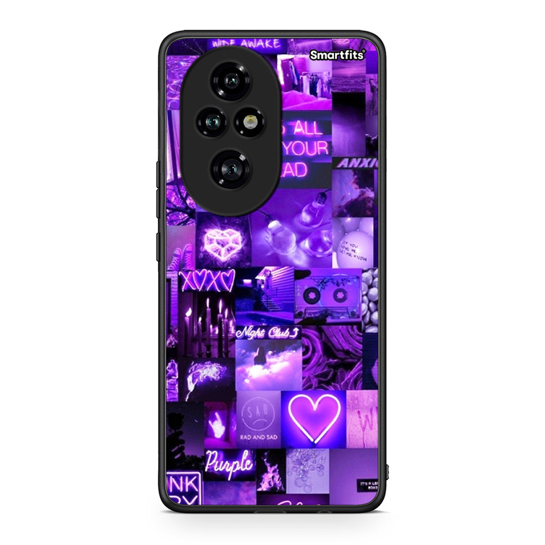 Honor 200 Pro 5G Collage Stay Wild Θήκη Αγίου Βαλεντίνου από τη Smartfits με σχέδιο στο πίσω μέρος και μαύρο περίβλημα | Smartphone case with colorful back and black bezels by Smartfits