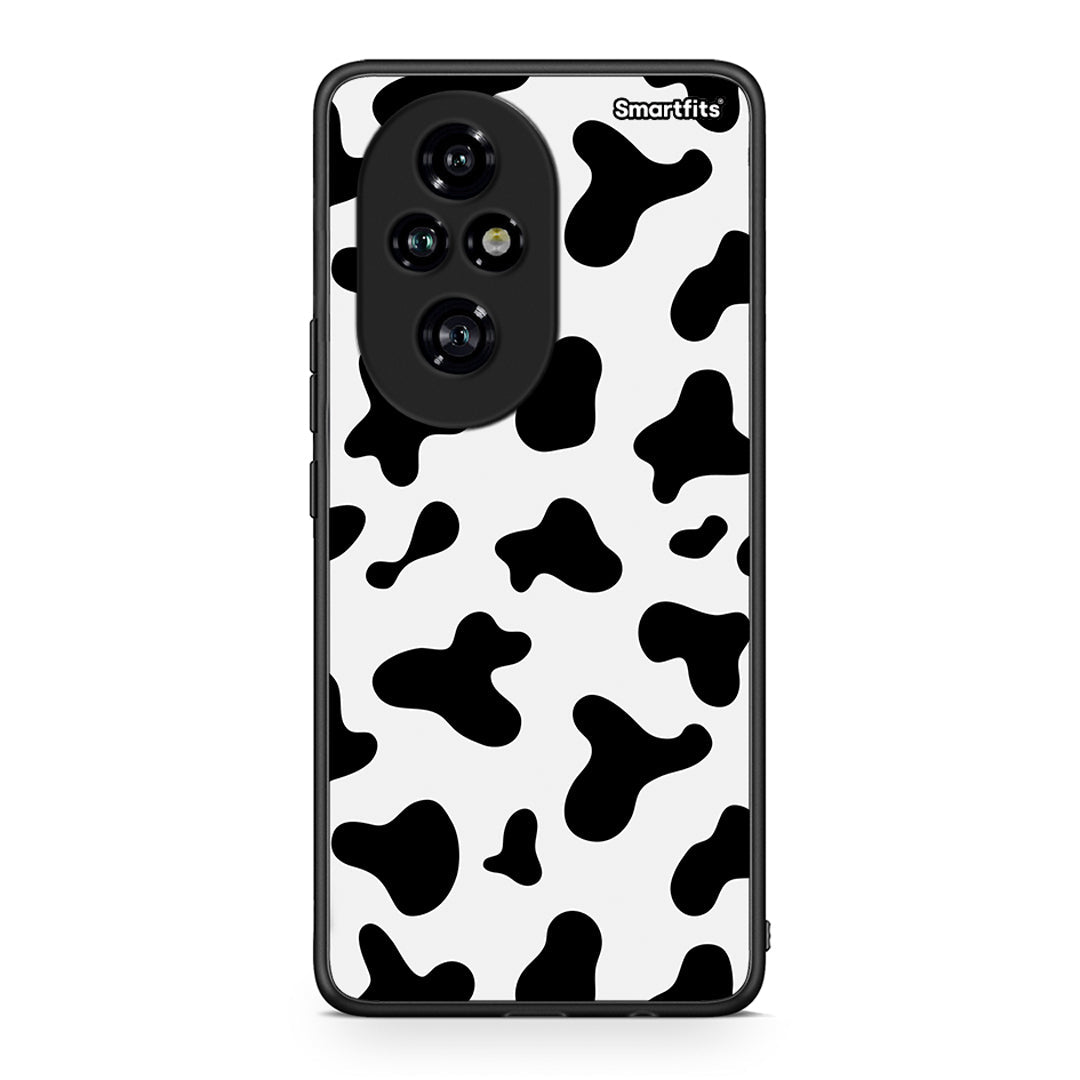 Honor 200 Pro 5G Cow Print θήκη από τη Smartfits με σχέδιο στο πίσω μέρος και μαύρο περίβλημα | Smartphone case with colorful back and black bezels by Smartfits