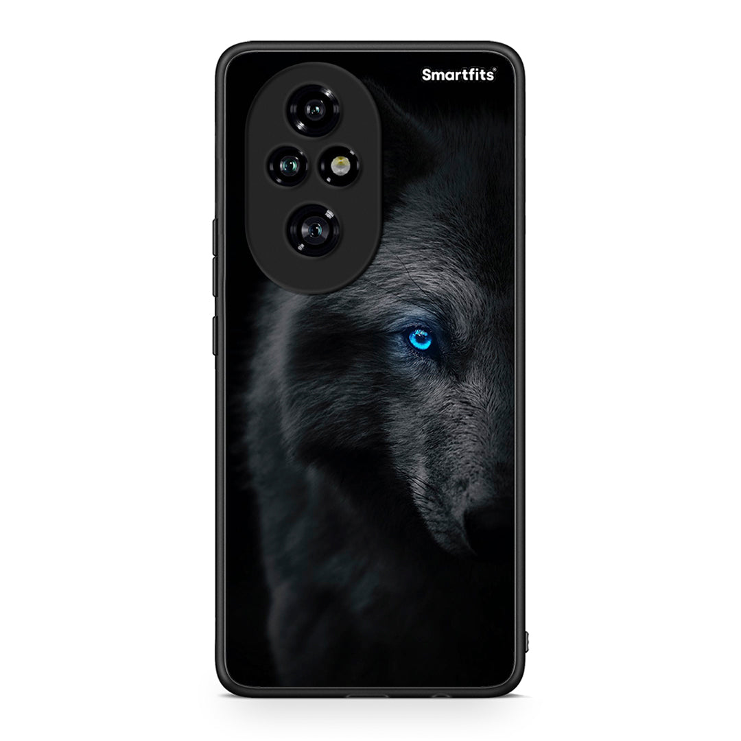 Honor 200 Pro 5G Dark Wolf θήκη από τη Smartfits με σχέδιο στο πίσω μέρος και μαύρο περίβλημα | Smartphone case with colorful back and black bezels by Smartfits