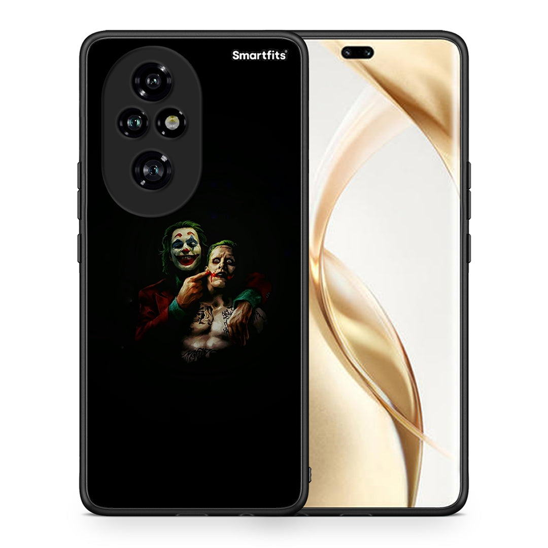 Θήκη Honor 200 Pro 5G Clown Hero από τη Smartfits με σχέδιο στο πίσω μέρος και μαύρο περίβλημα | Honor 200 Pro 5G Clown Hero case with colorful back and black bezels