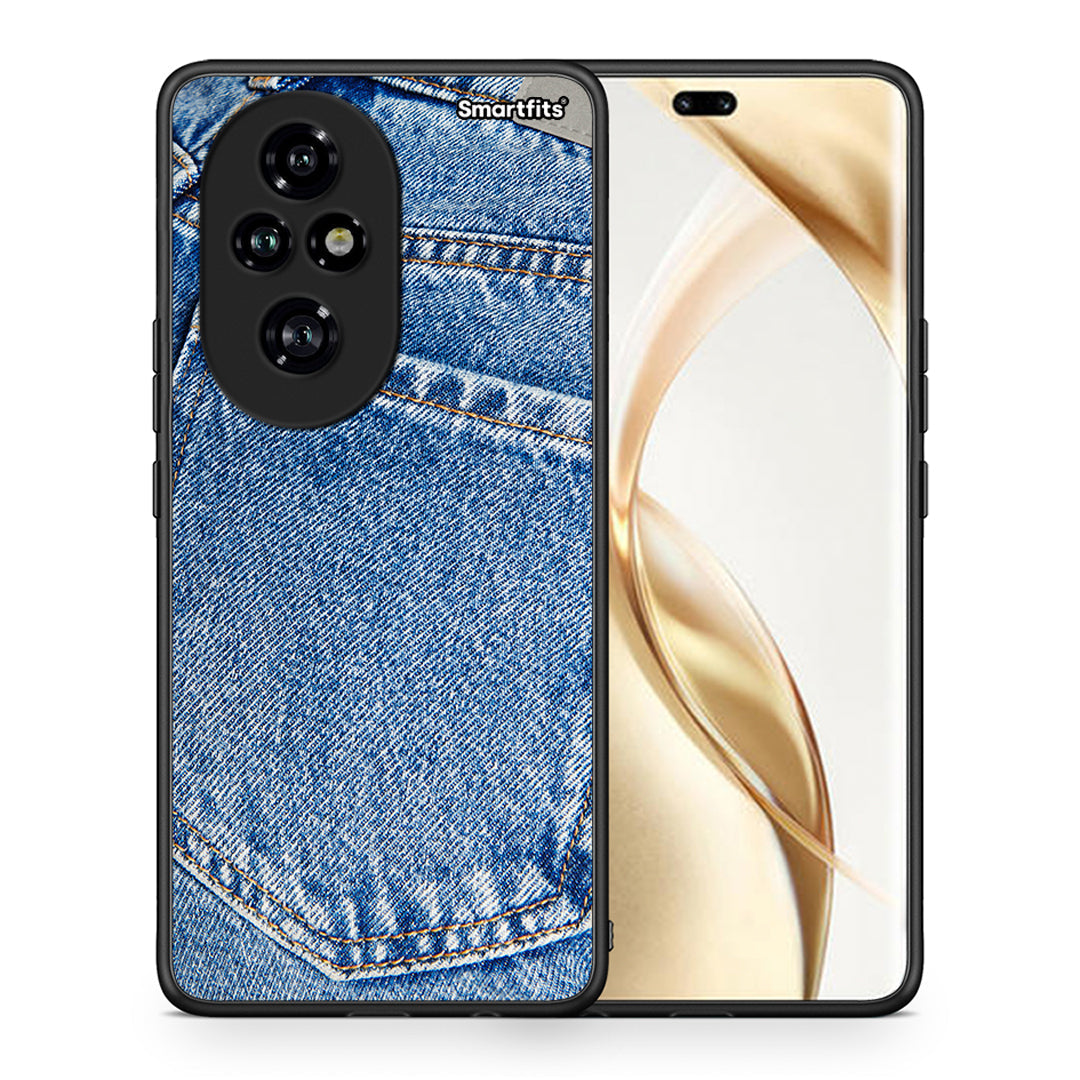 Θήκη Honor 200 Pro 5G Jeans Pocket από τη Smartfits με σχέδιο στο πίσω μέρος και μαύρο περίβλημα | Honor 200 Pro 5G Jeans Pocket case with colorful back and black bezels