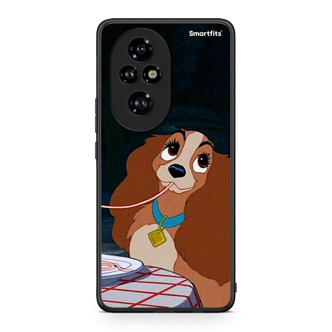 Honor 200 Pro 5G Lady And Tramp 2 Θήκη Αγίου Βαλεντίνου από τη Smartfits με σχέδιο στο πίσω μέρος και μαύρο περίβλημα | Smartphone case with colorful back and black bezels by Smartfits