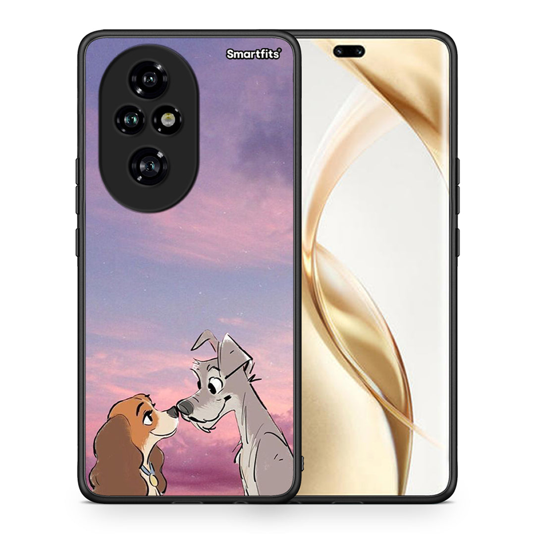 Θήκη Honor 200 Pro 5G Lady And Tramp από τη Smartfits με σχέδιο στο πίσω μέρος και μαύρο περίβλημα | Honor 200 Pro 5G Lady And Tramp case with colorful back and black bezels