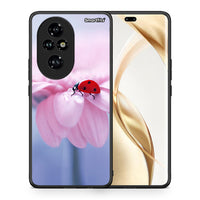 Thumbnail for Θήκη Honor 200 Pro 5G Ladybug Flower από τη Smartfits με σχέδιο στο πίσω μέρος και μαύρο περίβλημα | Honor 200 Pro 5G Ladybug Flower case with colorful back and black bezels