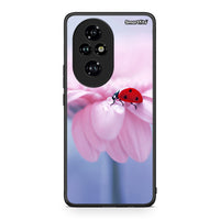 Thumbnail for Honor 200 Pro 5G Ladybug Flower θήκη από τη Smartfits με σχέδιο στο πίσω μέρος και μαύρο περίβλημα | Smartphone case with colorful back and black bezels by Smartfits