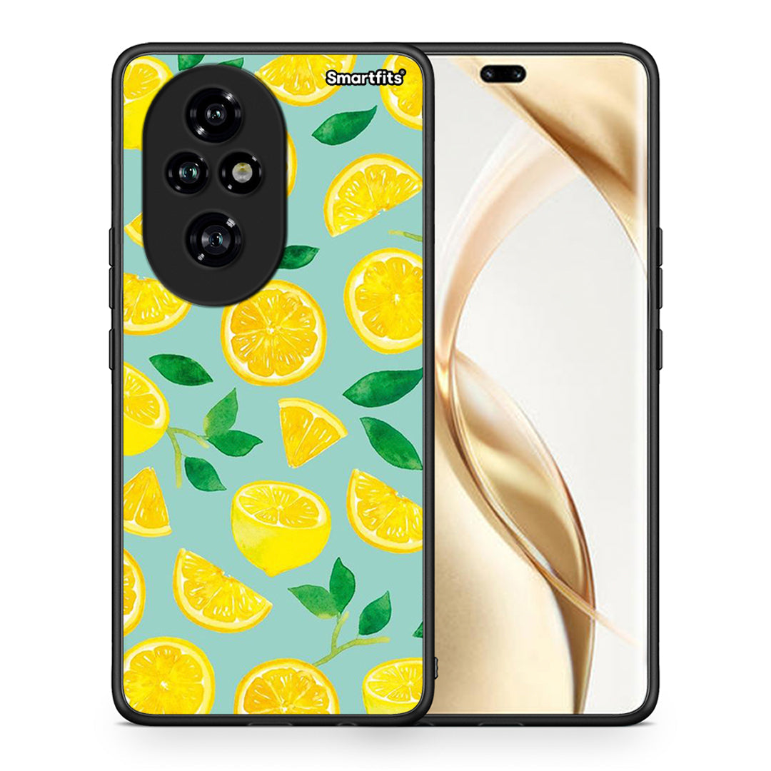 Θήκη Honor 200 Pro 5G Lemons από τη Smartfits με σχέδιο στο πίσω μέρος και μαύρο περίβλημα | Honor 200 Pro 5G Lemons case with colorful back and black bezels