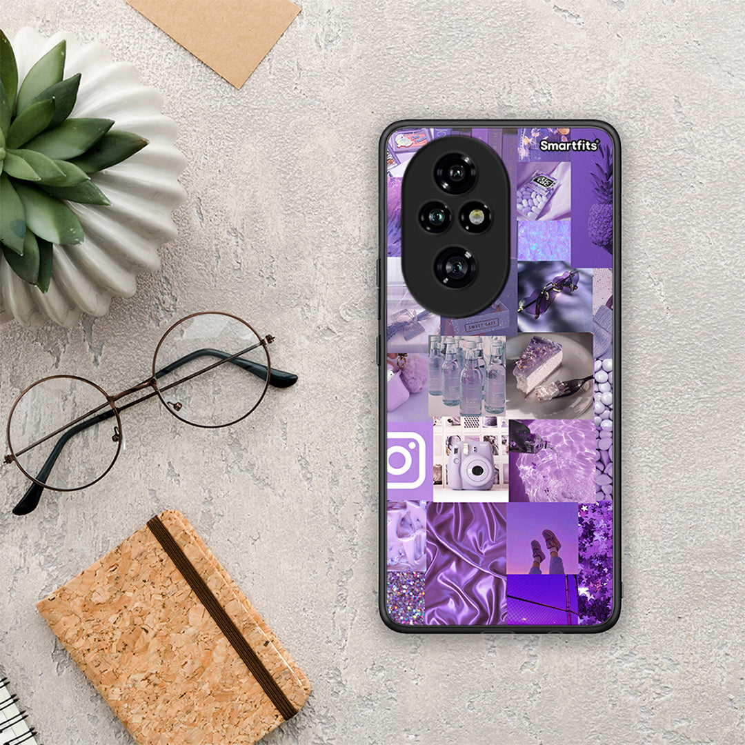 Purple Aesthetic Collage - Honor 200 Pro 5G θήκη