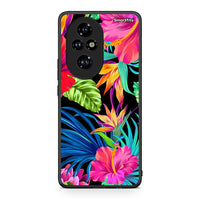 Thumbnail for Honor 200 Pro 5G Tropical Flowers θήκη από τη Smartfits με σχέδιο στο πίσω μέρος και μαύρο περίβλημα | Smartphone case with colorful back and black bezels by Smartfits