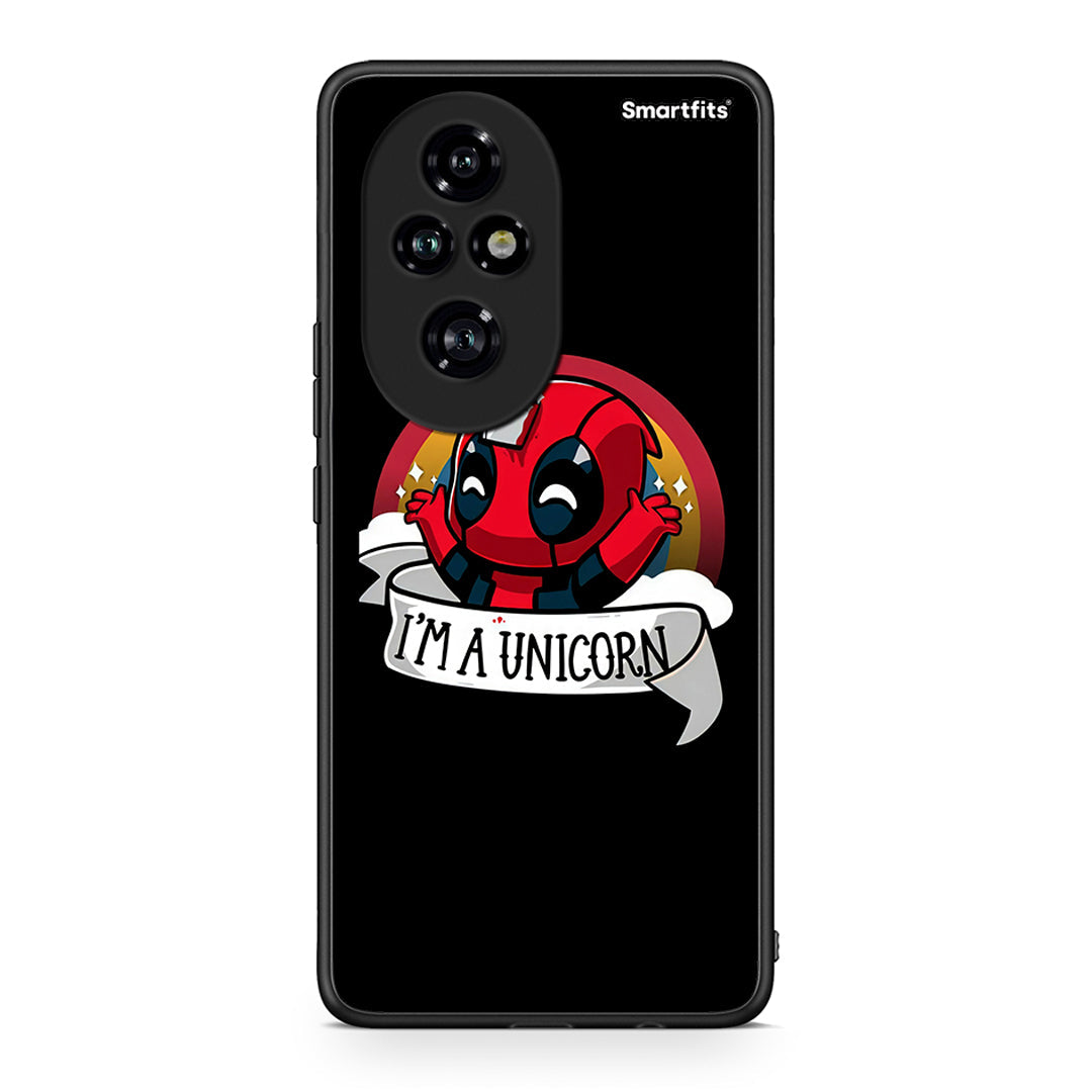 Honor 200 Pro 5G Unicorn Deadpool θήκη από τη Smartfits με σχέδιο στο πίσω μέρος και μαύρο περίβλημα | Smartphone case with colorful back and black bezels by Smartfits