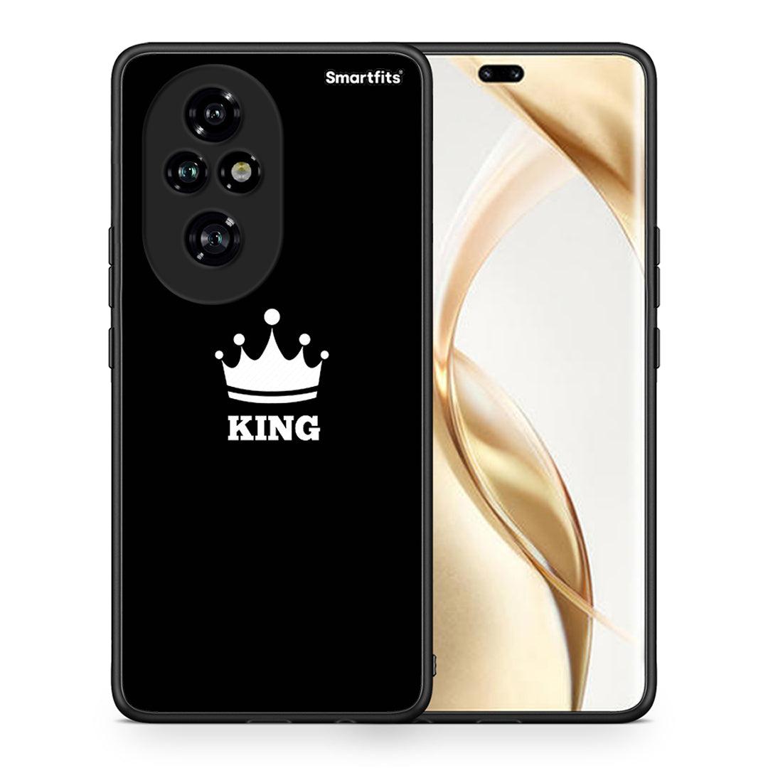 Θήκη Honor 200 Pro 5G King Valentine από τη Smartfits με σχέδιο στο πίσω μέρος και μαύρο περίβλημα | Honor 200 Pro 5G King Valentine case with colorful back and black bezels