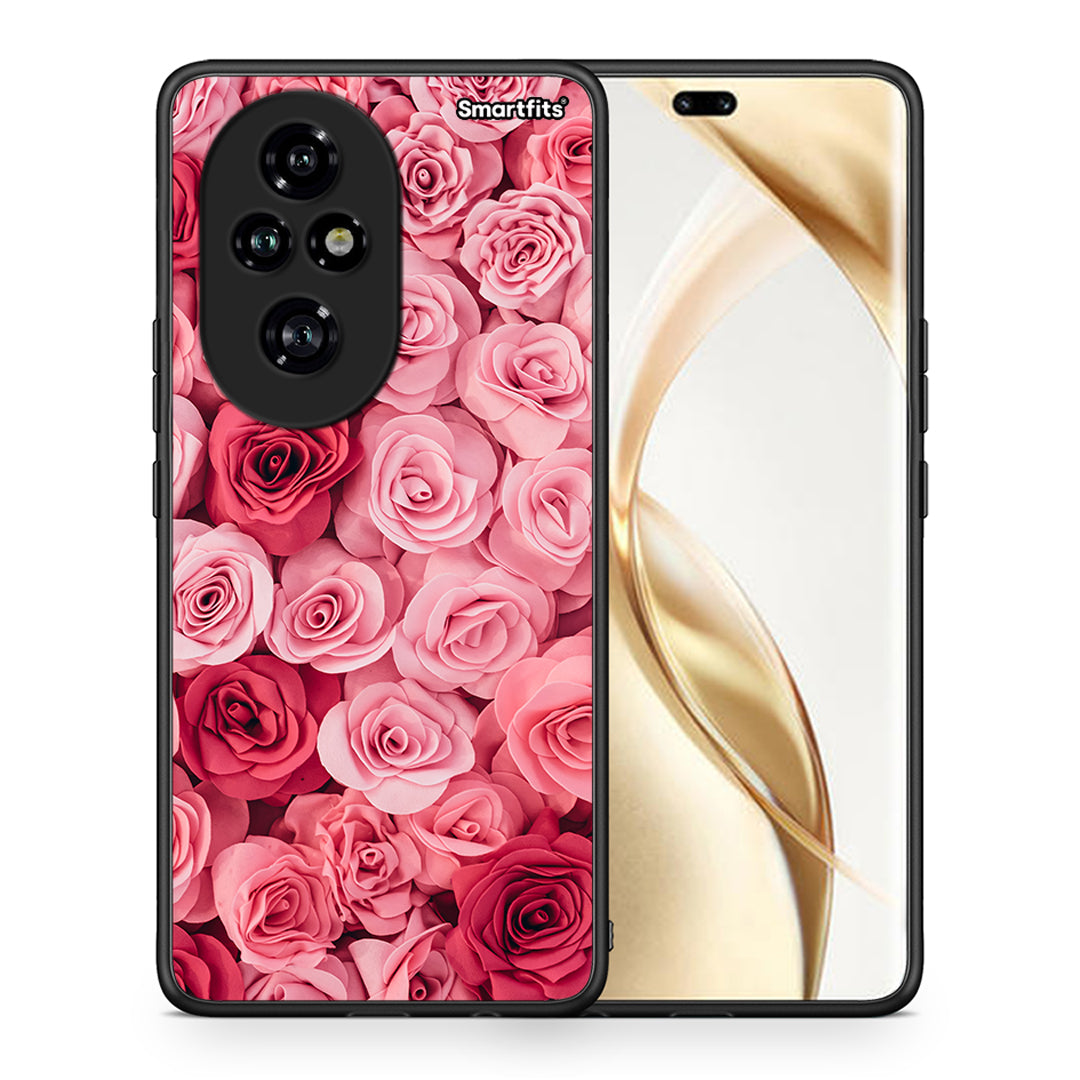 Θήκη Honor 200 Pro 5G RoseGarden Valentine από τη Smartfits με σχέδιο στο πίσω μέρος και μαύρο περίβλημα | Honor 200 Pro 5G RoseGarden Valentine case with colorful back and black bezels