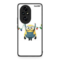 Thumbnail for Honor 200 Pro 5G Xmas Minion Lights θήκη από τη Smartfits με σχέδιο στο πίσω μέρος και μαύρο περίβλημα | Smartphone case with colorful back and black bezels by Smartfits