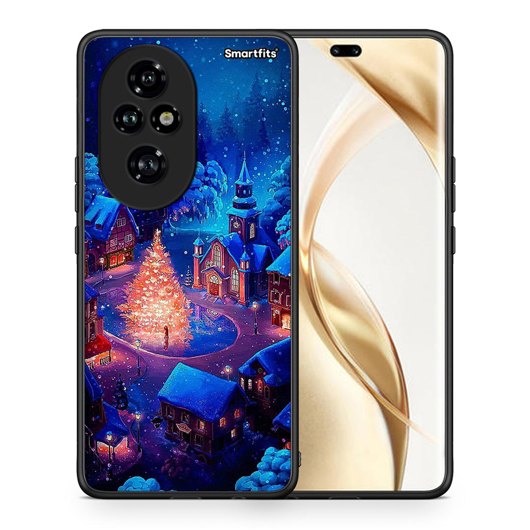 Θήκη Honor 200 Pro 5G Xmas Village από τη Smartfits με σχέδιο στο πίσω μέρος και μαύρο περίβλημα | Honor 200 Pro 5G Xmas Village case with colorful back and black bezels