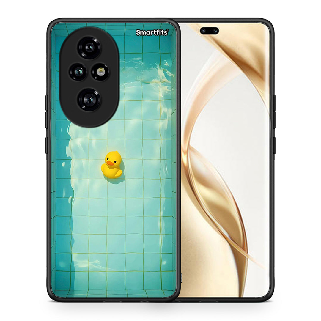 Θήκη Honor 200 Pro 5G Yellow Duck από τη Smartfits με σχέδιο στο πίσω μέρος και μαύρο περίβλημα | Honor 200 Pro 5G Yellow Duck case with colorful back and black bezels