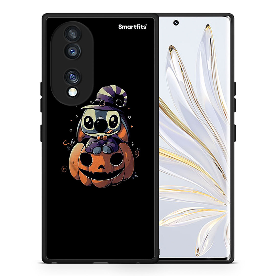 Θήκη Honor 70 5G Halloween Stitch από τη Smartfits με σχέδιο στο πίσω μέρος και μαύρο περίβλημα | Honor 70 5G Halloween Stitch Case with Colorful Back and Black Bezels