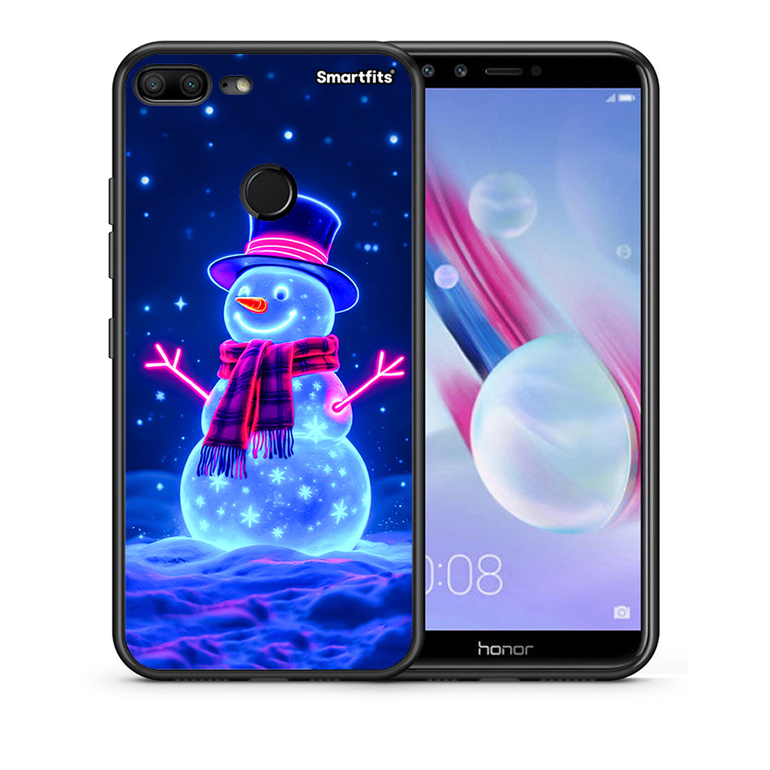 Christmas Neon Snowman - Honor 9 Lite θήκη