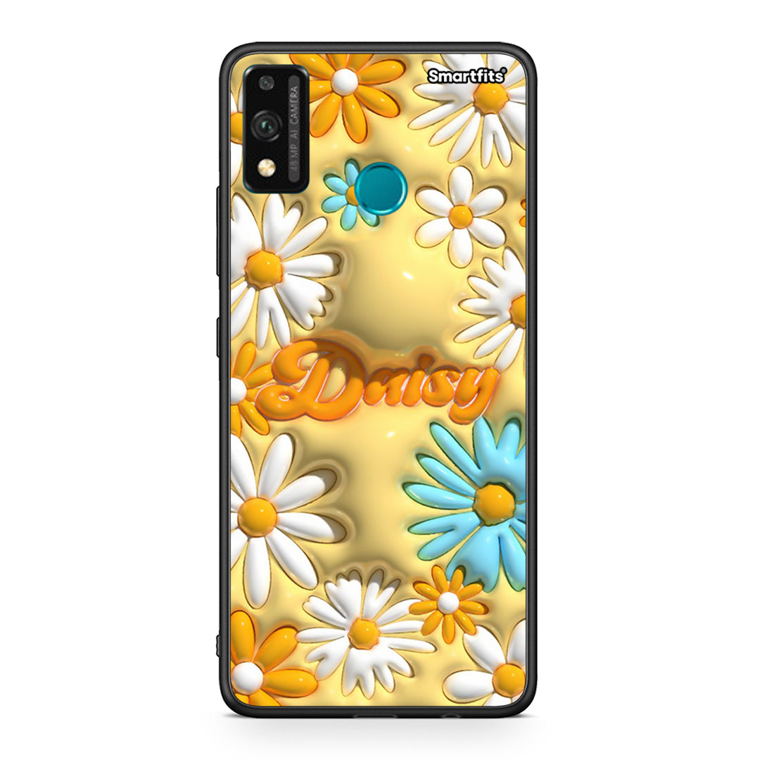 Honor 9X Lite Bubble Daisies θήκη από τη Smartfits με σχέδιο στο πίσω μέρος και μαύρο περίβλημα | Smartphone case with colorful back and black bezels by Smartfits