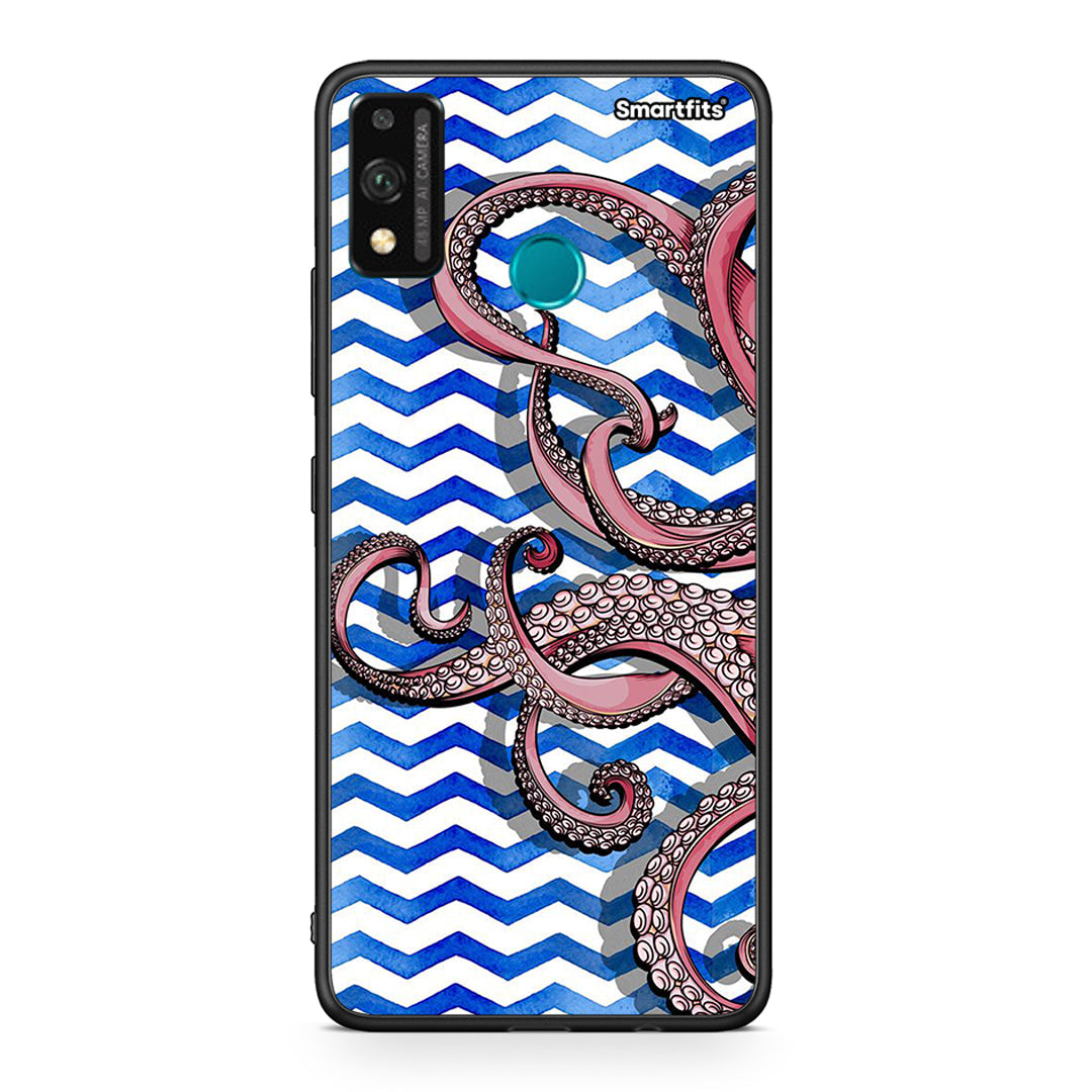 Honor 9X Lite Chevron Devilfish θήκη από τη Smartfits με σχέδιο στο πίσω μέρος και μαύρο περίβλημα | Smartphone case with colorful back and black bezels by Smartfits