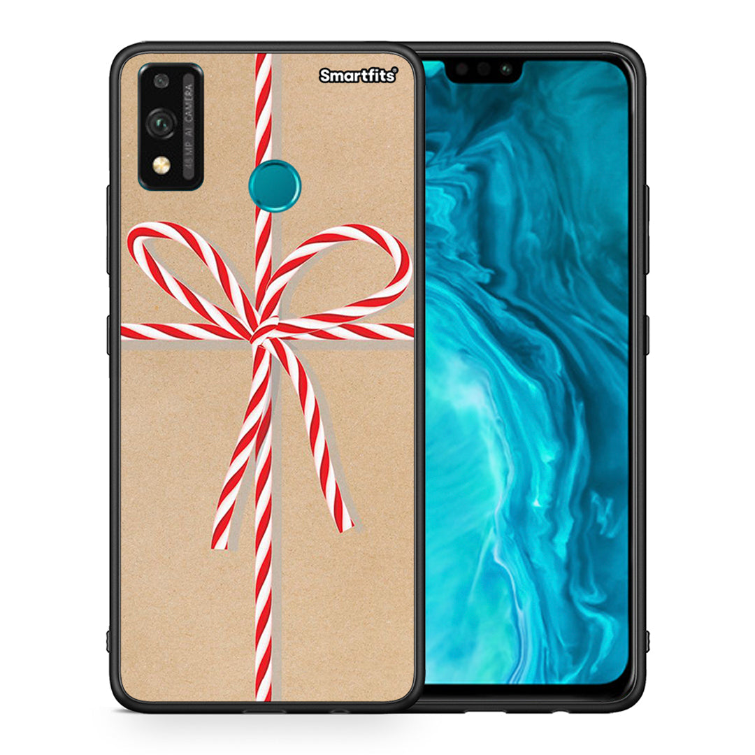 Θήκη Honor 9X Lite Christmas Gift από τη Smartfits με σχέδιο στο πίσω μέρος και μαύρο περίβλημα | Honor 9X Lite Christmas Gift case with colorful back and black bezels