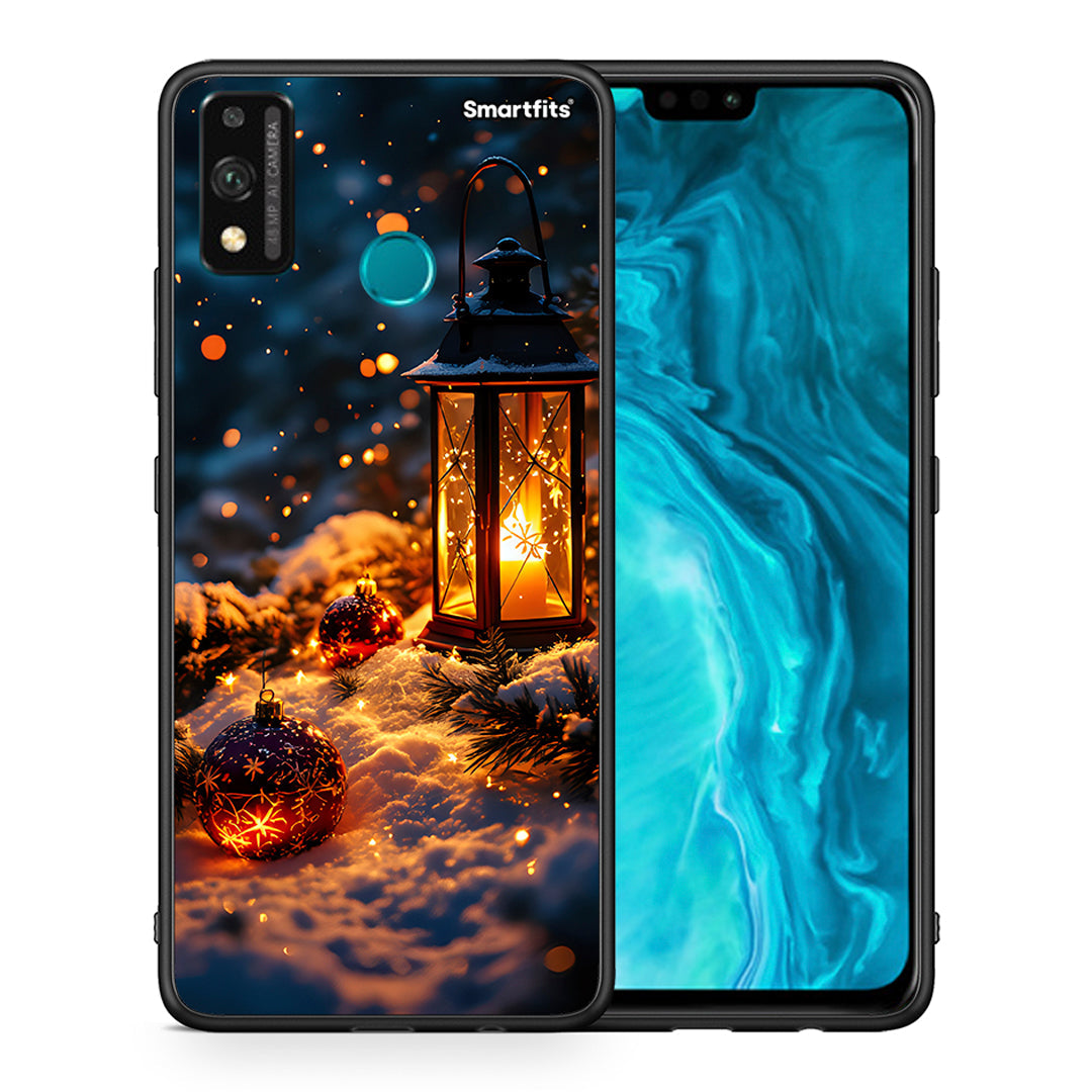 Θήκη Honor 9X Lite Christmas Ornaments από τη Smartfits με σχέδιο στο πίσω μέρος και μαύρο περίβλημα | Honor 9X Lite Christmas Ornaments case with colorful back and black bezels