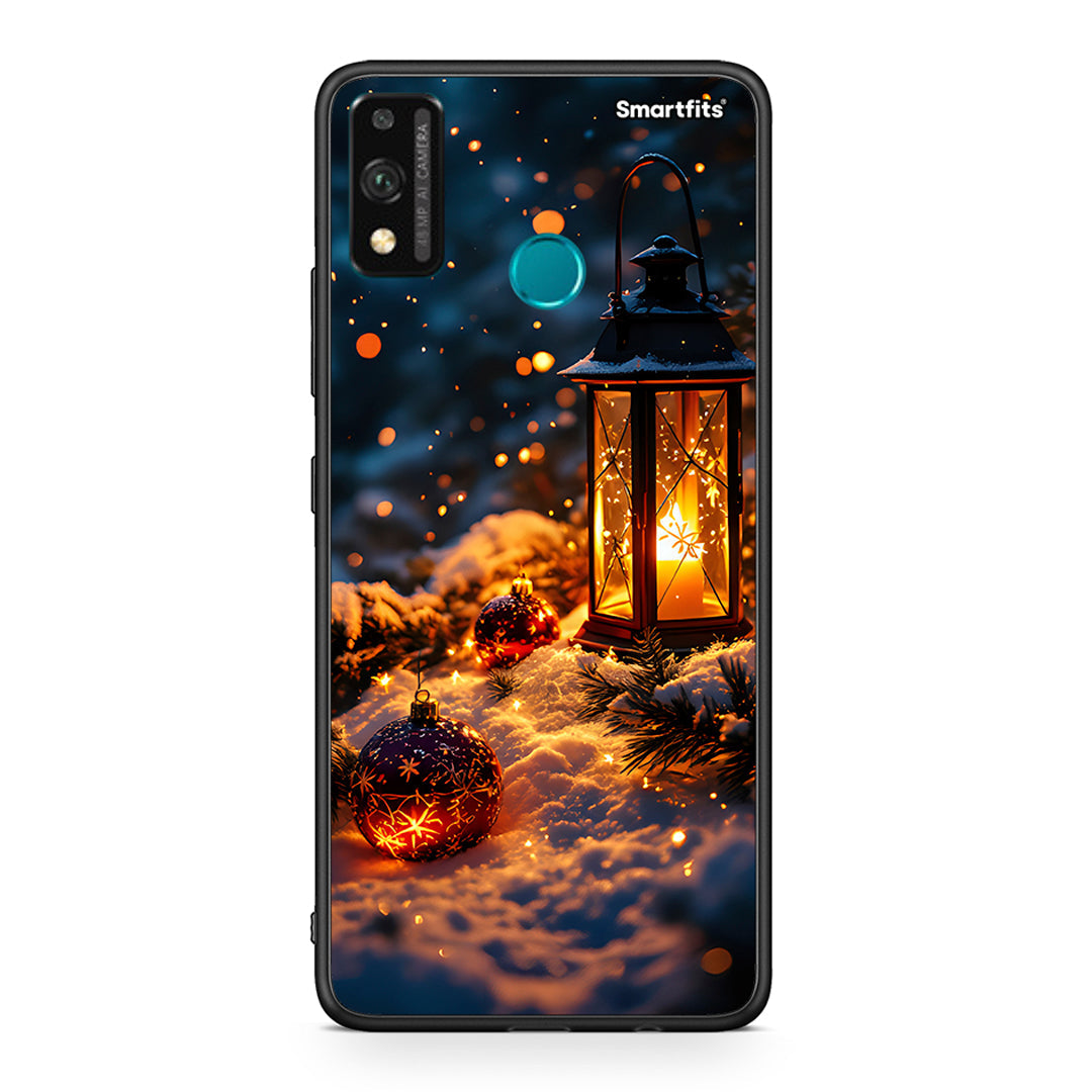 Honor 9X Lite Christmas Ornaments θήκη από τη Smartfits με σχέδιο στο πίσω μέρος και μαύρο περίβλημα | Smartphone case with colorful back and black bezels by Smartfits