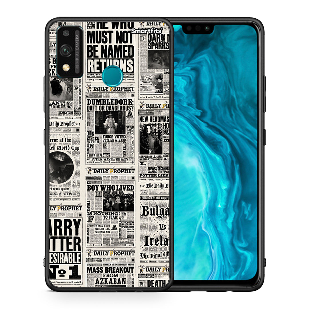 Θήκη Honor 9X Lite Harry Paper από τη Smartfits με σχέδιο στο πίσω μέρος και μαύρο περίβλημα | Honor 9X Lite Harry Paper case with colorful back and black bezels