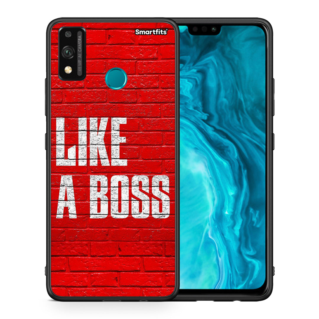 Θήκη Honor 9X Lite Like A Boss από τη Smartfits με σχέδιο στο πίσω μέρος και μαύρο περίβλημα | Honor 9X Lite Like A Boss case with colorful back and black bezels