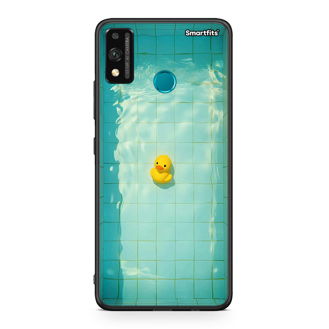 Honor 9X Lite Yellow Duck θήκη από τη Smartfits με σχέδιο στο πίσω μέρος και μαύρο περίβλημα | Smartphone case with colorful back and black bezels by Smartfits