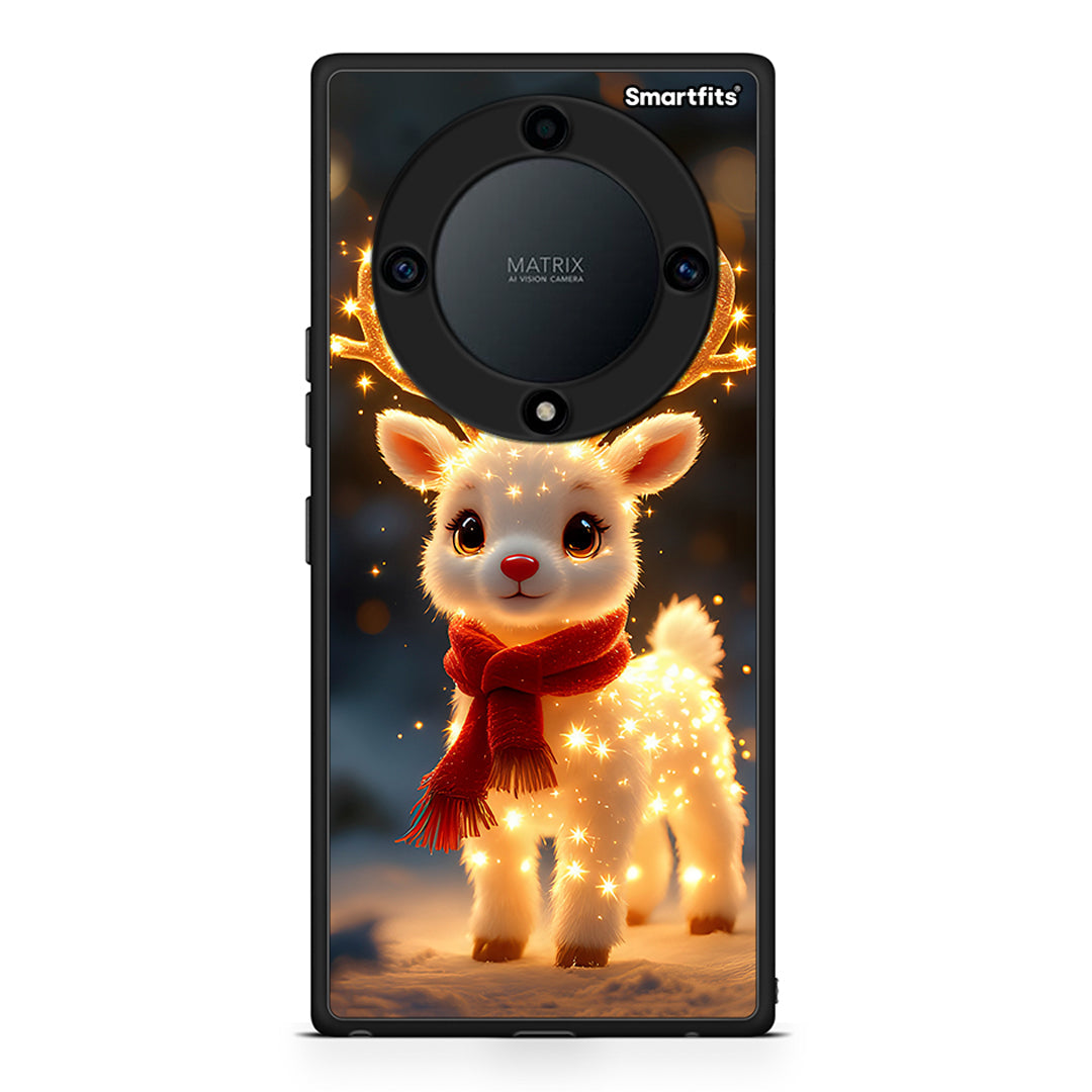 Θήκη Honor Magic5 Lite 5G / X9a Christmas Cutie από τη Smartfits με σχέδιο στο πίσω μέρος και μαύρο περίβλημα | Honor Magic5 Lite 5G / X9a Christmas Cutie Case with Colorful Back and Black Bezels