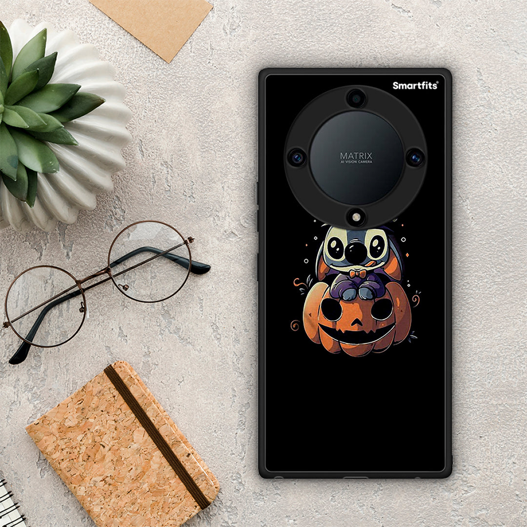 Θήκη Honor Magic5 Lite 5G / X9a Halloween Stitch από τη Smartfits με σχέδιο στο πίσω μέρος και μαύρο περίβλημα | Honor Magic5 Lite 5G / X9a Halloween Stitch Case with Colorful Back and Black Bezels