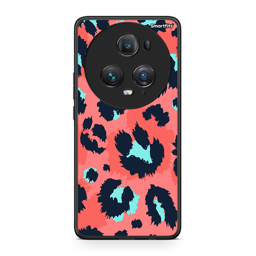 22 - Honor Magic5 Pro Pink Leopard Animal case, cover, bumper