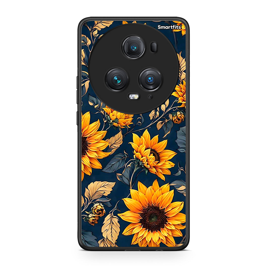 Honor Magic5 Pro Autumn Sunflowers Θήκη από τη Smartfits με σχέδιο στο πίσω μέρος και μαύρο περίβλημα | Smartphone case with colorful back and black bezels by Smartfits