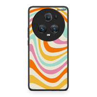 Thumbnail for Honor Magic5 Pro Colourful Waves θήκη από τη Smartfits με σχέδιο στο πίσω μέρος και μαύρο περίβλημα | Smartphone case with colorful back and black bezels by Smartfits