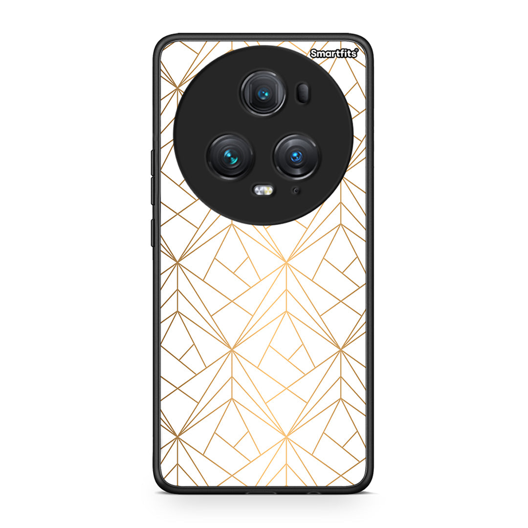 111 - Honor Magic5 Pro Luxury White Geometric case, cover, bumper