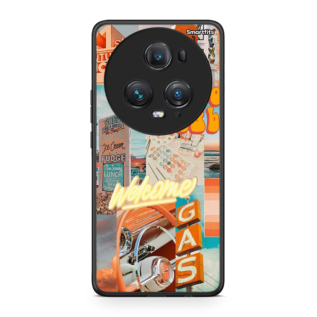 Honor Magic5 Pro Groovy Babe Θήκη Αγίου Βαλεντίνου από τη Smartfits με σχέδιο στο πίσω μέρος και μαύρο περίβλημα | Smartphone case with colorful back and black bezels by Smartfits