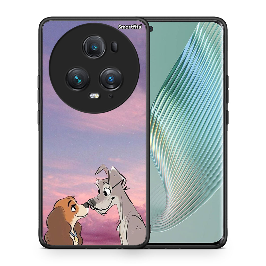 Θήκη Honor Magic5 Pro Lady And Tramp από τη Smartfits με σχέδιο στο πίσω μέρος και μαύρο περίβλημα | Honor Magic5 Pro Lady And Tramp case with colorful back and black bezels