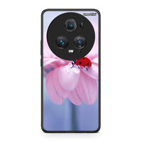 Thumbnail for Honor Magic5 Pro Ladybug Flower θήκη από τη Smartfits με σχέδιο στο πίσω μέρος και μαύρο περίβλημα | Smartphone case with colorful back and black bezels by Smartfits