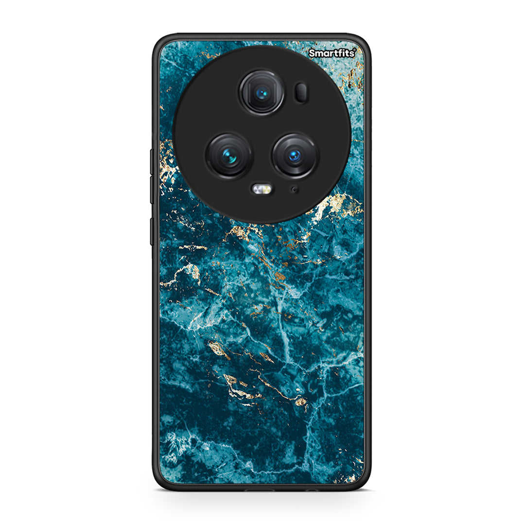 Honor Magic5 Pro Marble Blue θήκη από τη Smartfits με σχέδιο στο πίσω μέρος και μαύρο περίβλημα | Smartphone case with colorful back and black bezels by Smartfits