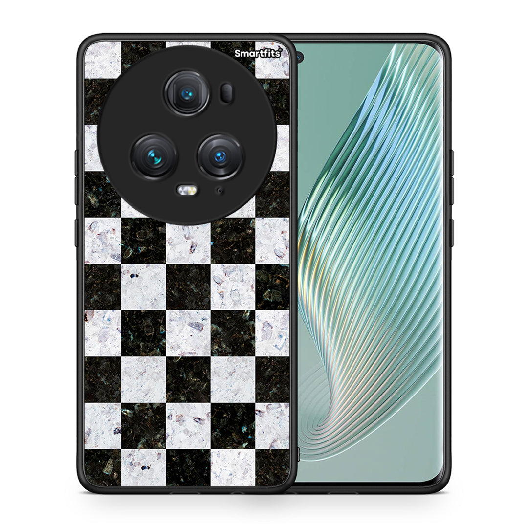 Θήκη Honor Magic5 Pro Square Geometric Marble από τη Smartfits με σχέδιο στο πίσω μέρος και μαύρο περίβλημα | Honor Magic5 Pro Square Geometric Marble case with colorful back and black bezels